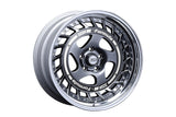 SSR Formula Aero Spoke 16x7.5 4x100 +19 Titan Silver w/ Brushed Red Aero Plate