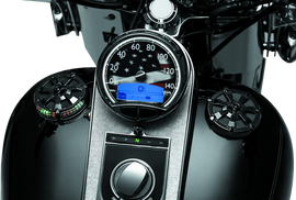 Kuryakyn Alley Cat Fuel & Battery Gauge Gloss Black
