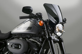 National Cycle Fits 52-56 mm. O.D. Mohawk Black Hardware/Straight Bracket/Windshield-Dark Tint