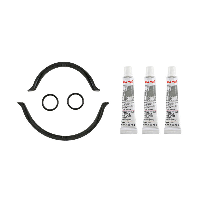 Fel-Pro Nissan Murano OS 30696 Engine Oil Pan Gasket Set RTV Black Silicone w/ Rubber End Seals