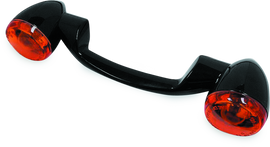 Bikers Choice 91-08 Touring 86-17 FLST Narrow Black Rear Turn Signal Bar Kit W/Amber Lens