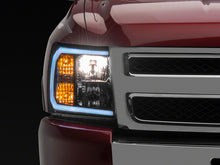 Load image into Gallery viewer, Raxiom 07-13 Chevrolet Silverado 1500 Axial Series Headlights w/ LED Bar- Blk Housing (Clear Lens)