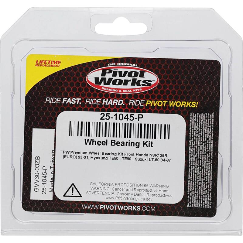 Pivot Works Honda, Hyosung, Suzuki Wheel Bearing Kit Premium Bearings