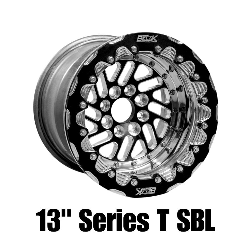 Belak 13x9 / 5in BS / 4x100 BP / High Pad / Series Twisted Wheel - Single Beadlock