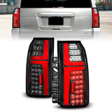 ANZO 15-20 Chevrolet Tahoe Sequential LED Tube Taillights Black