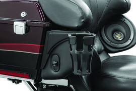 Kuryakyn Reflex Drink Holder Right Side HD Touring Passenger Mount 96-13 Gloss Black