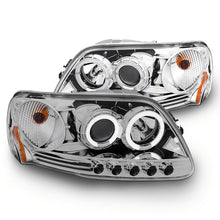 Load image into Gallery viewer, Raxiom 97-03 Ford F-150 LED Halo Projector Headlights- Chrome Housing (Clear Lens)
