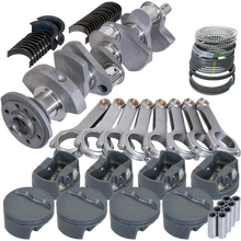 Load image into Gallery viewer, Eagle Chevy 350 3.500in Crank 6.000in H-Beam -5cc Flat Top 4.040in Pistons Rotating Assembly
