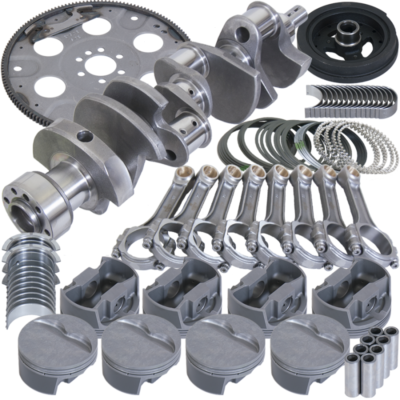 Eagle Chevy 350 1Pc 3.750in Crank 5.700in I-Beam Rod 4.000in Pistons 153 Tooth FP Balanced Assembly