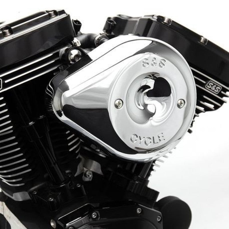 S&S Cycle 08-17 Touring/16-17 Softails Models Stealth Air Cleaner Kit w/ Chrome Teardrop Cover
