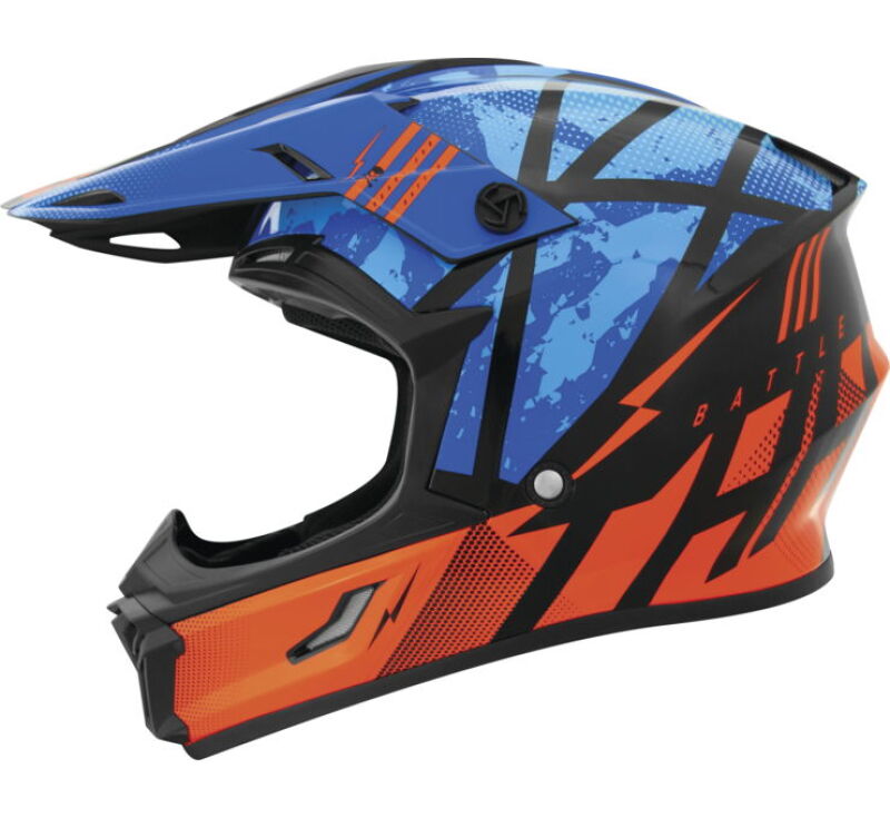THH Helmets T710XR Battle Blue/Orange - XL