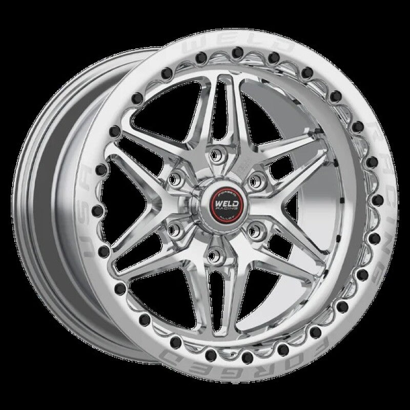 Weld S81 17x10 / 5x115 BP/ 6.7in. BS 30 ET Polished Wheel 3.18 ID (High Pad) - Single Beadlock