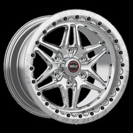 Weld S81 17x10 / 6x5.5 BP / 6.2in. BS (-18mm Offset) Polished Wheel 3.54 ID (Low Pad) - SBL