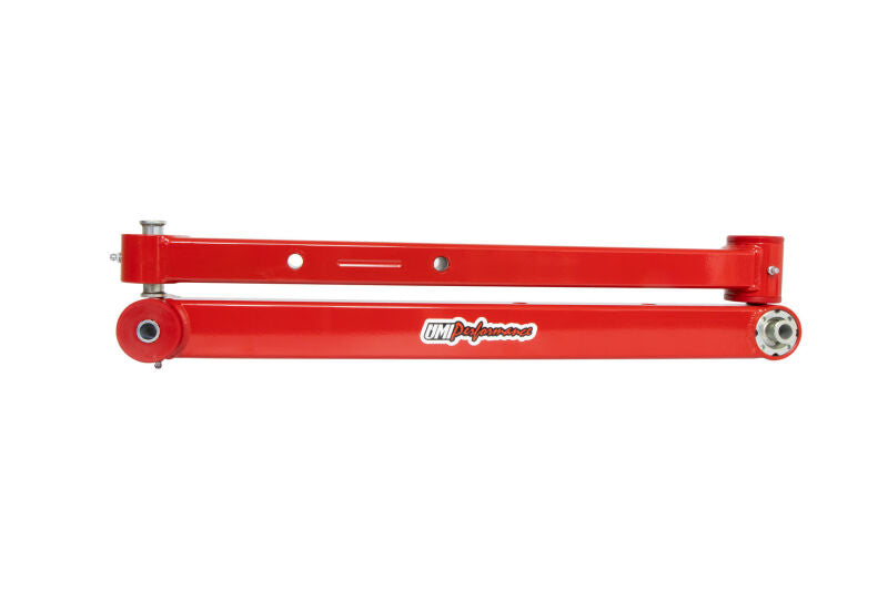 UMI 78-96 GM B-Body Boxed Extended Length Lower Control Arms w/Poly Bushings - Red