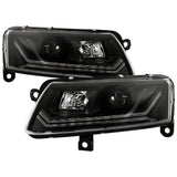 Spyder 09-11 Audi A6 Halogen Model Only Projector Headlights - (PRO-YD-ADA609-SEQ-BK)