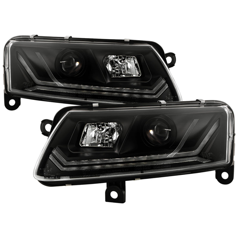 Spyder 05-08 Audi A6 Projector Headlights - (PRO-YD-ADA605V3-SEQ-BK)