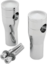 Bikers Choice 4 Inch Chrome Smooth Top Risers for BC or DNA Springer Front End