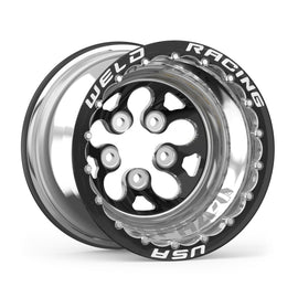 Weld Alpha-1 15x16 / 5x4.75 BP / 5in. BS Black Wheel - Black Double Beadlock