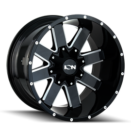 ION 141 17x9 / 8x165.1 BP / -12mm Offset / 130.8mm Hub Gloss Black Milled Wheel