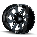 ION 141 20x9 / 8x165.1 BP / 0mm Offset / 130.8mm Hub Gloss Black Milled Wheel