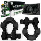 Rhino USA 8T Super Shackle 2-Pack (Matte Black)