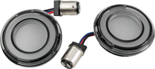Load image into Gallery viewer, Kuryakyn Tracer L.E.D. Front Turn Signal Insert, White/Amber Light, Smoke Lens 1157