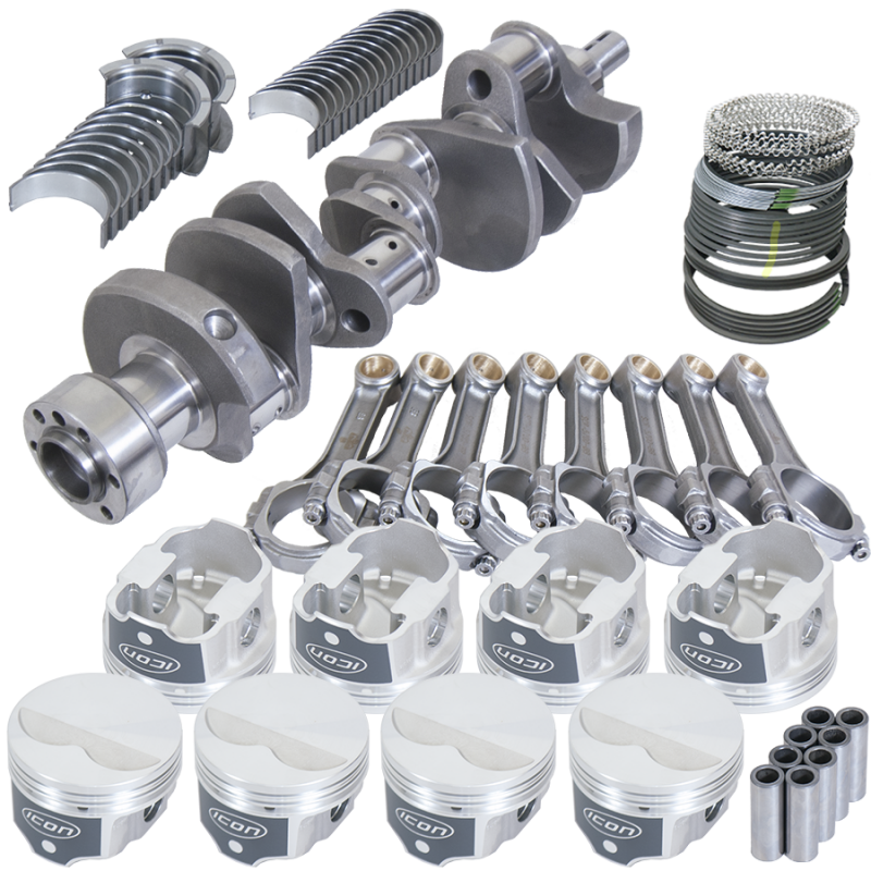 Eagle Chevy LT1350 1Pc 3.480in Crank 5.700in I-Beam Rods -3.7cc 4.000in Pistons Rotating Assembly