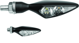 Kuryakyn Rhombus S Single Fuction Front Left Clear Lens Amber Satin Black