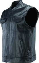 Load image into Gallery viewer, Kuryakyn Leather By River Road Vandal Club Vest Black - Small