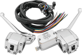 Bikers Choice 72-81 FLH/FX Chrome Handlebar Control Kit W/Black Switches