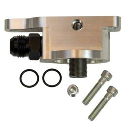 Moroso GM LS External Input Accumulator Inlet Inbound Rail Spin On Oil Filter Adapter