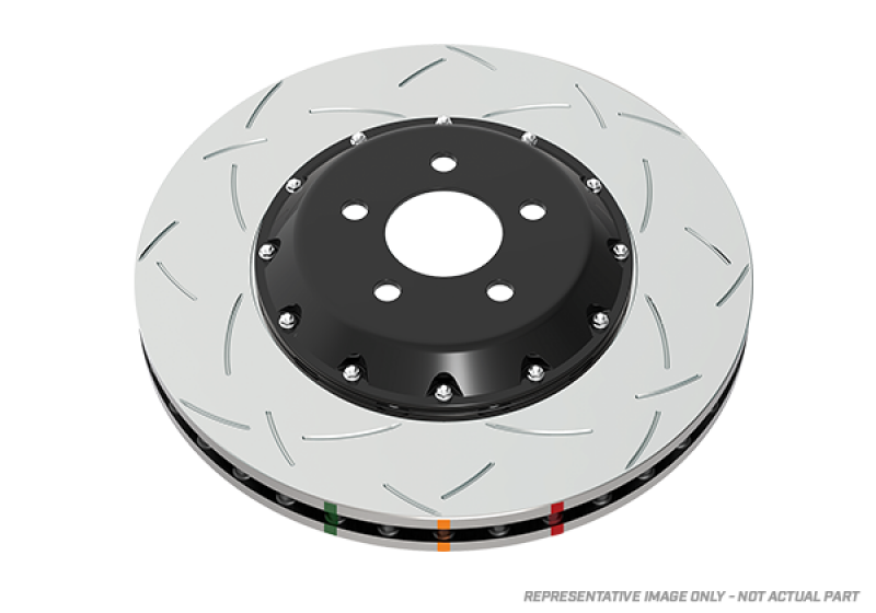 DBA 04-08 Porsche 911 GT3 T3 5000 Series Front Slotted Rotor Assembled w/ Black Hat