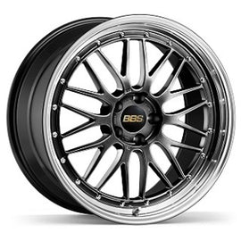 BBS LM 20x9 5x130 ET42 CB71.6 Diamond Black Wheel w/ Diamond Cut Machined Lip