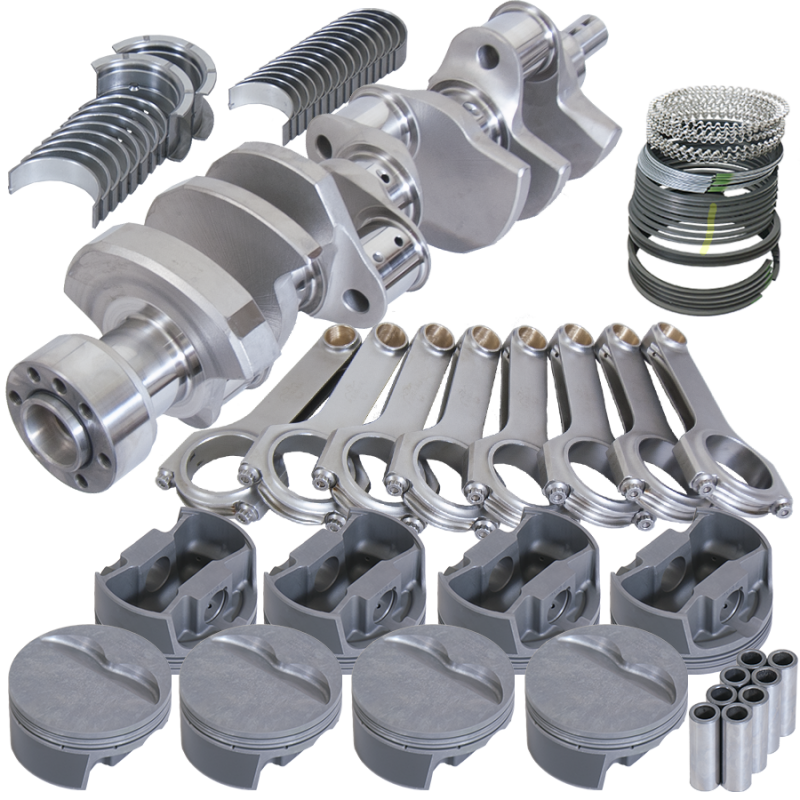 Eagle Chevy 350 1Pc 3.750in Crank 6.000in H-Beam -5cc Flat Top 4.040in Pistons Balanced Assembly