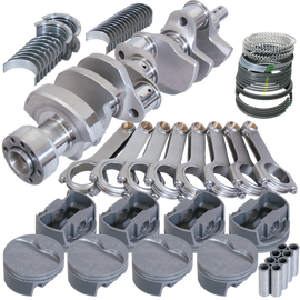 Eagle Chevy 350 1Pc 3.750in Crank 6.000in H-Beam -5cc Flat Top 4.040in Pistons Balanced Assembly