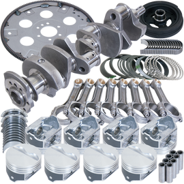 Eagle Chevy 350 1Pc 3.480in Crank 5.700in I-Beam Rods 4.030in Pistons 153 Tooth FP Balanced Assembly
