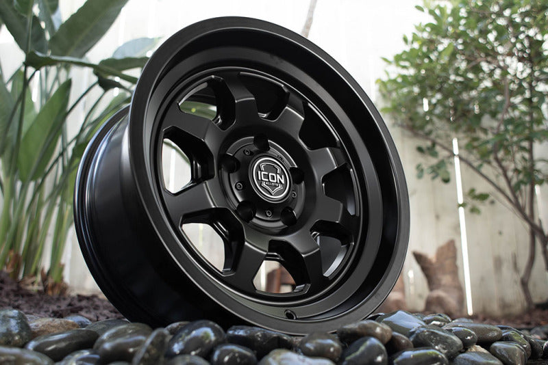 ICON Nuevo 17x8.5 / 6x5.5 / 25mm Offset / 5.75in BS - Satin Black Wheel