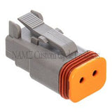 NAMZ Deutsch DT Series 2-Wire Plug & Wedgelock - Grey (Repl HD 72132-94GY)