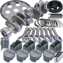 Load image into Gallery viewer, Eagle Chevy 350 1Pc 3.750in Crank 5.700in I-Beam Rods 4.030in Pistons 168 Tooth FP Balanced Assembly