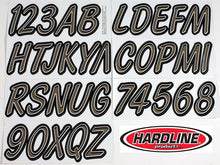 Load image into Gallery viewer, Hardline Boat Lettering Registration Kit 3 in. - 400 Titan Grey/Black