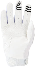 Answer 25 Peak Gloves White/Black Logo Youth - Medium
