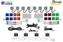 Load image into Gallery viewer, Diode Dynamics Stage Series SXS Rock Light Installer Kit - RGBW M8 w/Controller (8-pack)