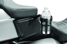 Kuryakyn Reflex Drink Holder Right Side HD Touring Passenger Mount 14 and Up Gloss Black