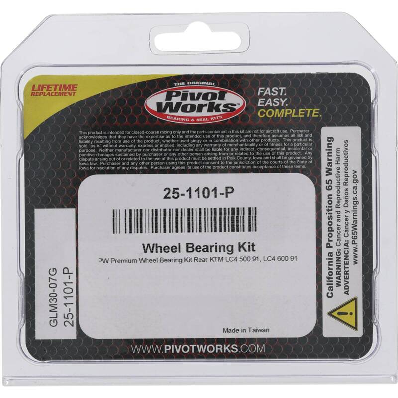 Pivot Works KTM Wheel Bearing Kit Premium Bearings