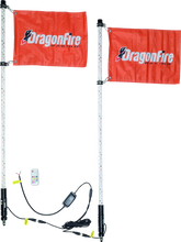 Load image into Gallery viewer, DragonFire Racing Whips - 4Ft Spiral Led Clear Pair