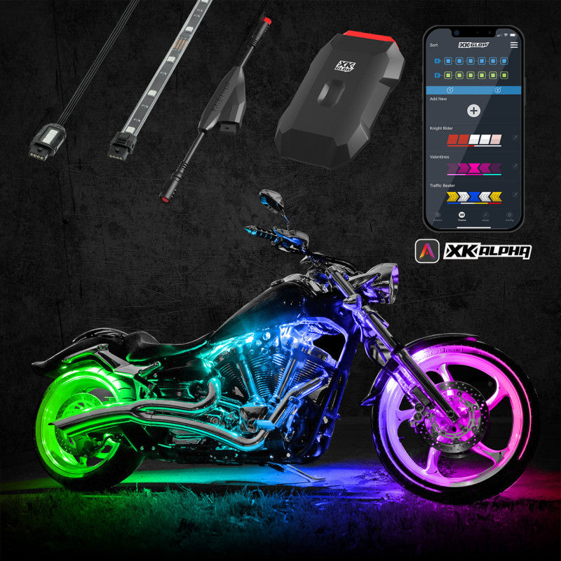 XK Glow XKchrome Advanced App Control LED Whip Light Kit for 4x4 Offroad UTV ATV 1x 48In 2nd Gen