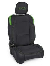 Load image into Gallery viewer, PRP Jeep Wrangler JL Front Seat Covers - 2 door- with Pocket Back (Pair) - Black/Green