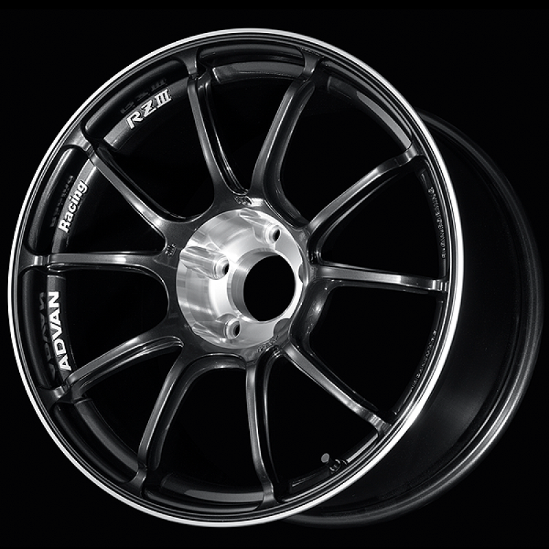 Advan RZIII 18x10.0 / +25 Offset / 5x114.3 BC / 73mm Bore / Black Gun Metallic & Diamond Cut