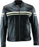 Kuryakyn Leather By River Road Hoodlum Vintage Leather Jacket Black - Small