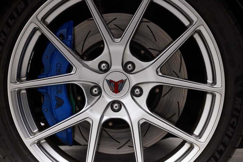 DBA 00-05 Mitsubishi Evo 5/6/7/8 / 06-08 Evo 9 Black Front Drilled & Slotted 5000 Series